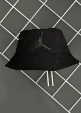 Панама черная jordan черный лого