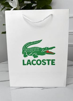 Фирменная упаковка пакет lacoste , упаковка на подарок. подарочная брендовая упаковка лакоста