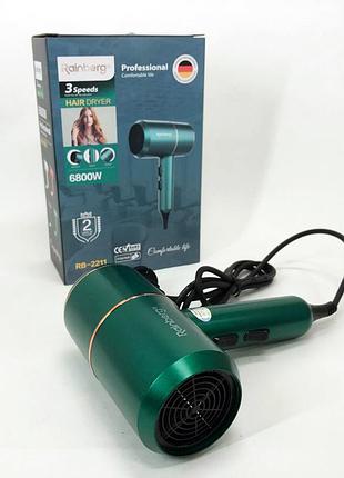 Фены для сушки волос rainberg rb-2211, мощный фен для сушки и укладки волос фен с режимами gy-10