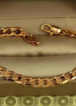 Браслет xuping jewelry панцирный 20 см 6 мм золотистый