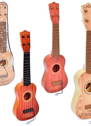 Гітара 53см, струни 4шт, медіатор, 3 види, у чохлі, 17-54-6см /36/