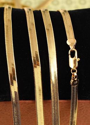 Цепь xuping jewelry снейк 55 см 5 мм золотистая