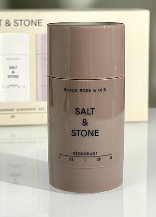 Натуральный мини-дезодорант salt & stone aluminum-free deodorant (black rose & oud) 28 g (без коробочки, из набора)