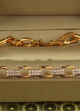 Браслет xuping jewelry триумф 19 см 8 мм золотистый