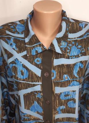Винтажная блуза рубашка claire elmorea, размер 14/165 фото