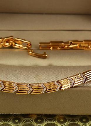 Браслет xuping jewelry указатель 17 см 5 мм золотистый