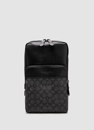 🦁 coach gotham pack in signature canvas/black 18 х 31 х 8 см