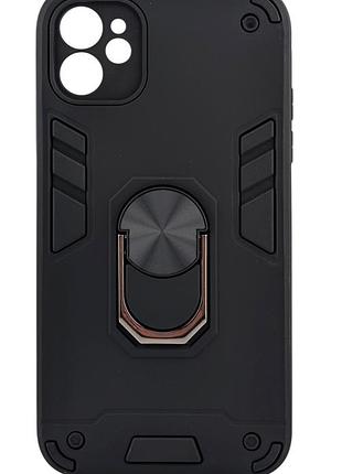 Чохол armored ring для apple iphone 11 протиударний із підставкою кільце чорний