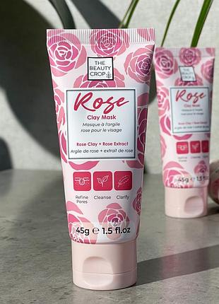 Очищаюча маска для обличчя на основі глини the beauty crop rose clay mask 45 g