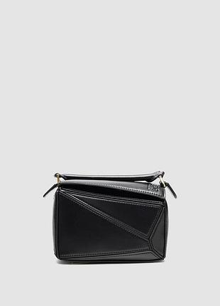 💎 loewe mini puzzle bag black 18 х 12 х 7 см