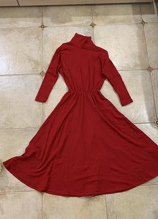 Червона-вʼязана  сукня, 👗, etika fashion, розмір м,