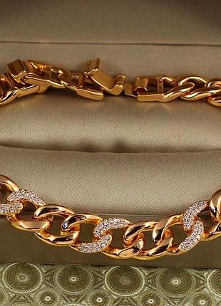 Браслет xuping jewelry братство 21 см золотистый
