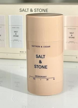 Натуральний міні-дезодорант salt & stone aluminum-free deodorant (saffron & cedar) 28 g (без коробочки, з набору)
