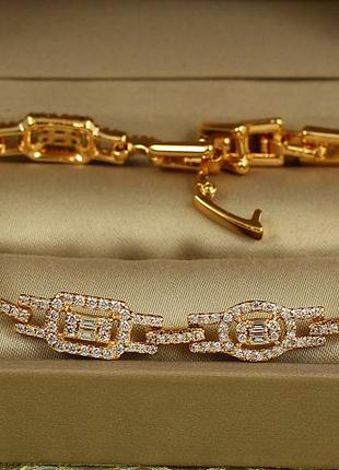 Браслет xuping jewelry прозорливость 17 см 7 мм золотистый