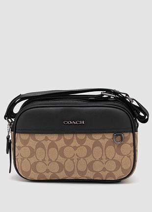 🦁 coach graham crossbody in signature canvas sand 23 х 15 х 7 см