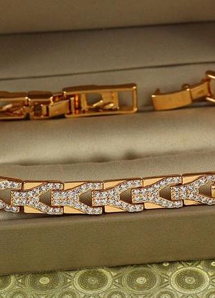 Браслет xuping jewelry ординат 21 см золотистый