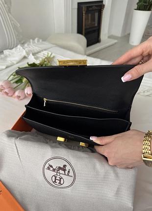Hermes constance black gold 26x14x6 3