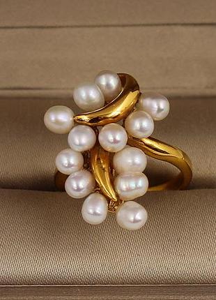 Кільце xuping jewelry гроно велике р 18 золотисте