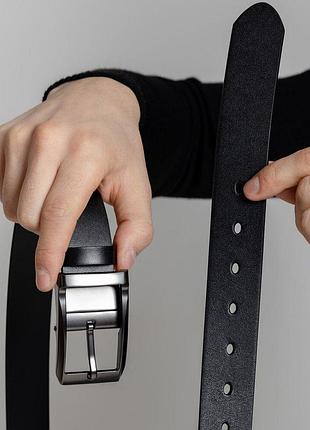 Ремінь pobedov leather belt чорний