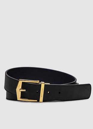 💫 burberry reversible grainy leather belt gold 115 х 3.5 см