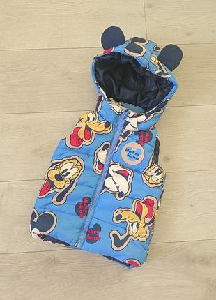 Безрукавка жилетка для мальчиков от disney с капюшоном и ушками