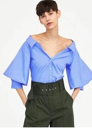 Сорочка блакитна zara