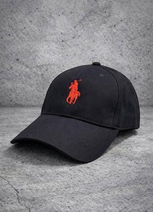 Кепка polo чорна з вишивкою