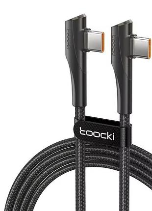 Pd кутовий кабель usb type-c | type-c 5 a 1 м — посилений дріт швидкого заряджання fast charge toocki ti-100