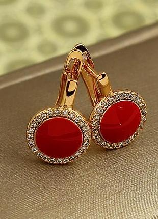 Серьги xuping jewelry свет дороги 1,5 см золотистые
