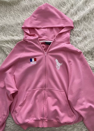Balenciaga polo pink zip hoodie