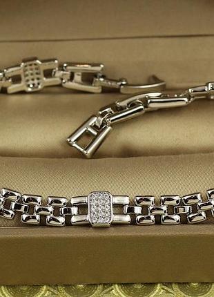 Браслет xuping jewelry зодчий 17 см 6 мм серебристый