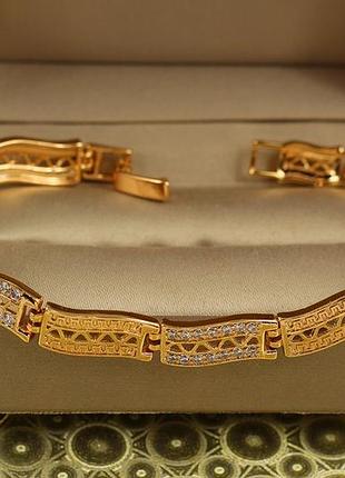 Браслет xuping jewelry архаїк 19 см 8 мм золотистий