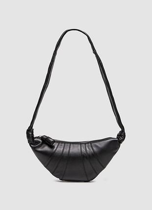 💎 lemaire small croissant bag black 34 х 16 х 5 см