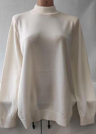 Шикарный брендовый свитер из шерсти мериноса clarina collection германия размер l-xl
