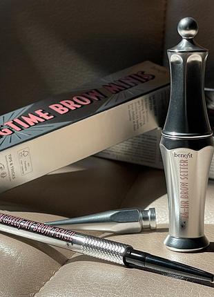 Набір для брів benefit bigtime brow minis brow pencil & gel duo (3.5 neutral medium brown) mini