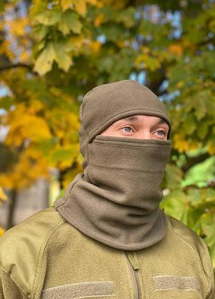 Балаклава військова флісова зимова олива