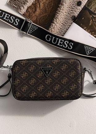 Сумка жіноча guess 4g коричневий гесс крос-боді через плече