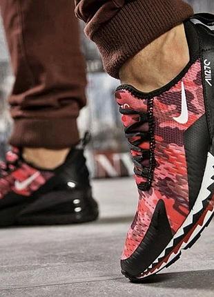 Чоловічі кросівки nike air max 270 червоні з чорним