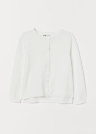 2-4/4-6/8-10 лет h&m новый хлопковый вязаный кардиган джемпер свитер девочке