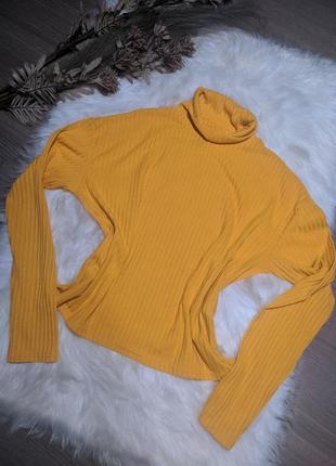 Широкий укорочений гольф/лонгслив h&m m