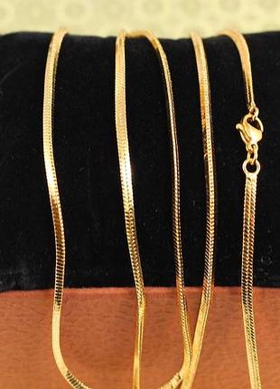 Цепь xuping jewelry треугольный жгут 60 см 2,5 мм золотистая