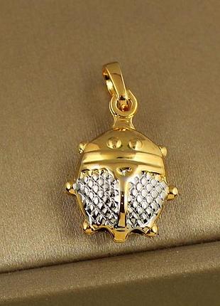 Кулон xuping jewelry жучок с родием 1,8 см золотистый