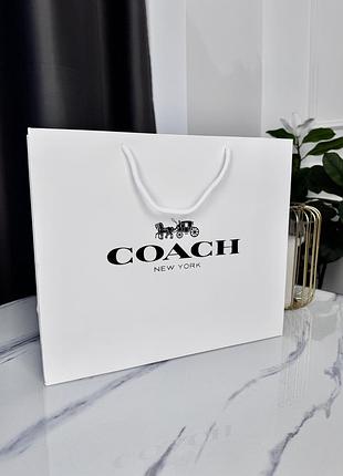 Фирменная упаковка средний пакет coach упаковка на подарок. подарочная брендовая упаковка коуч