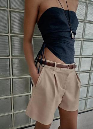 Шорти жіночі бежеві zara new