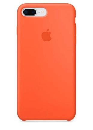 Чохол silicone case для iphone 7 plus 8 plus сумісний soft touch мікрофібра відкритий низ apricot