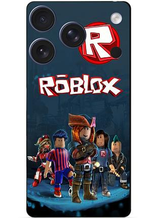 Силиконовый бампер чехол для iphone 17 pro max с рисунком roblox роблокс