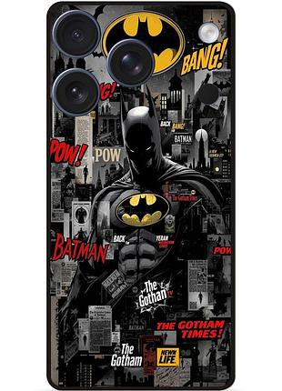 Чехол силиконовый бампер для iphone 17 pro с рисунком batman бэтмен