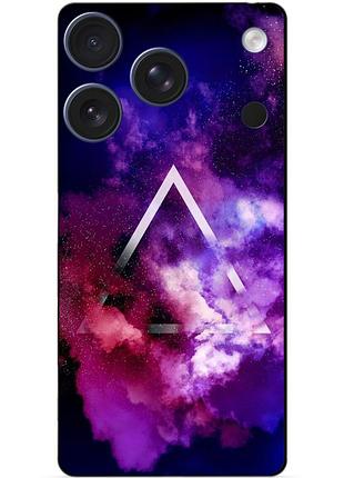 Чехол силиконовый бампер для iphone 17 pro max с рисунком космос галактика
