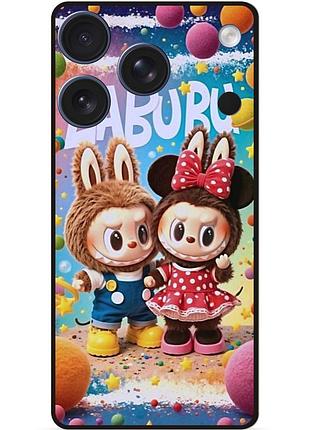 Силіконовий бампер чохол для iphone 17 pro max з малюнком labubu лабубу