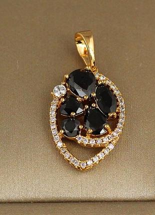 Кулон xuping jewelry неоновая ночь 2,1 см золотистый